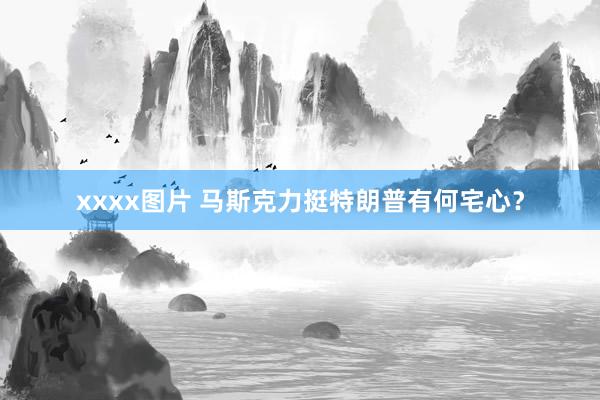 xxxx图片 马斯克力挺特朗普有何宅心？