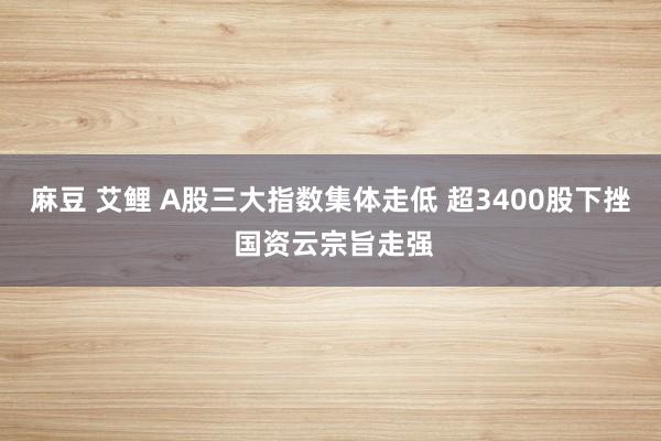 麻豆 艾鲤 A股三大指数集体走低 超3400股下挫 国资云宗旨走强