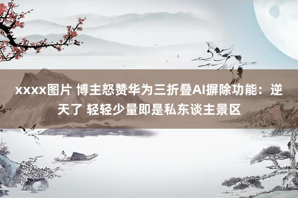 xxxx图片 博主怒赞华为三折叠AI摒除功能：逆天了 轻轻少量即是私东谈主景区