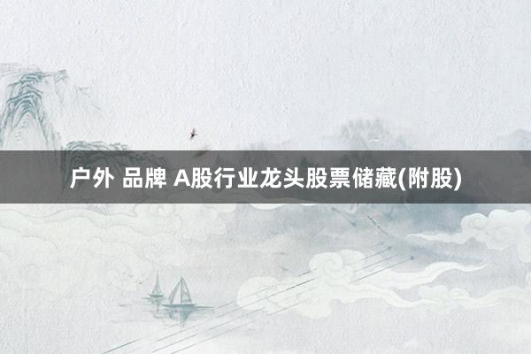 户外 品牌 A股行业龙头股票储藏(附股)
