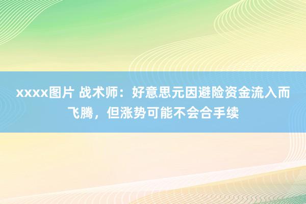 xxxx图片 战术师：好意思元因避险资金流入而飞腾，但涨势可能不会合手续