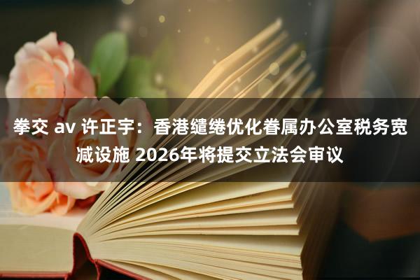 拳交 av 许正宇：香港缱绻优化眷属办公室税务宽减设施 2026年将提交立法会审议