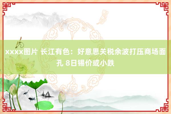 xxxx图片 长江有色：好意思关税余波打压商场面孔 8日锡价或小跌