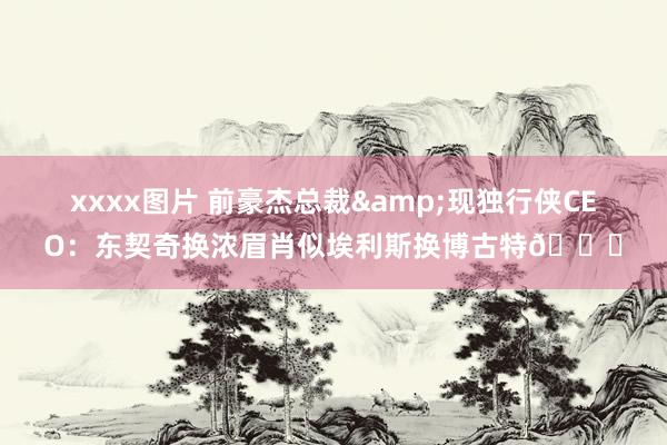 xxxx图片 前豪杰总裁&现独行侠CEO：东契奇换浓眉肖似埃利斯换博古特😅